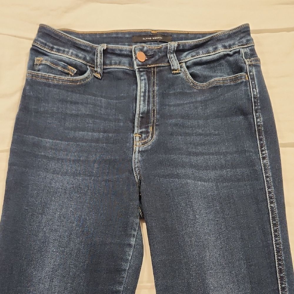 Flying Monkey High Rise Dark Blue Jeans